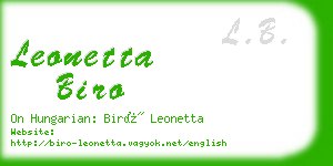 leonetta biro business card